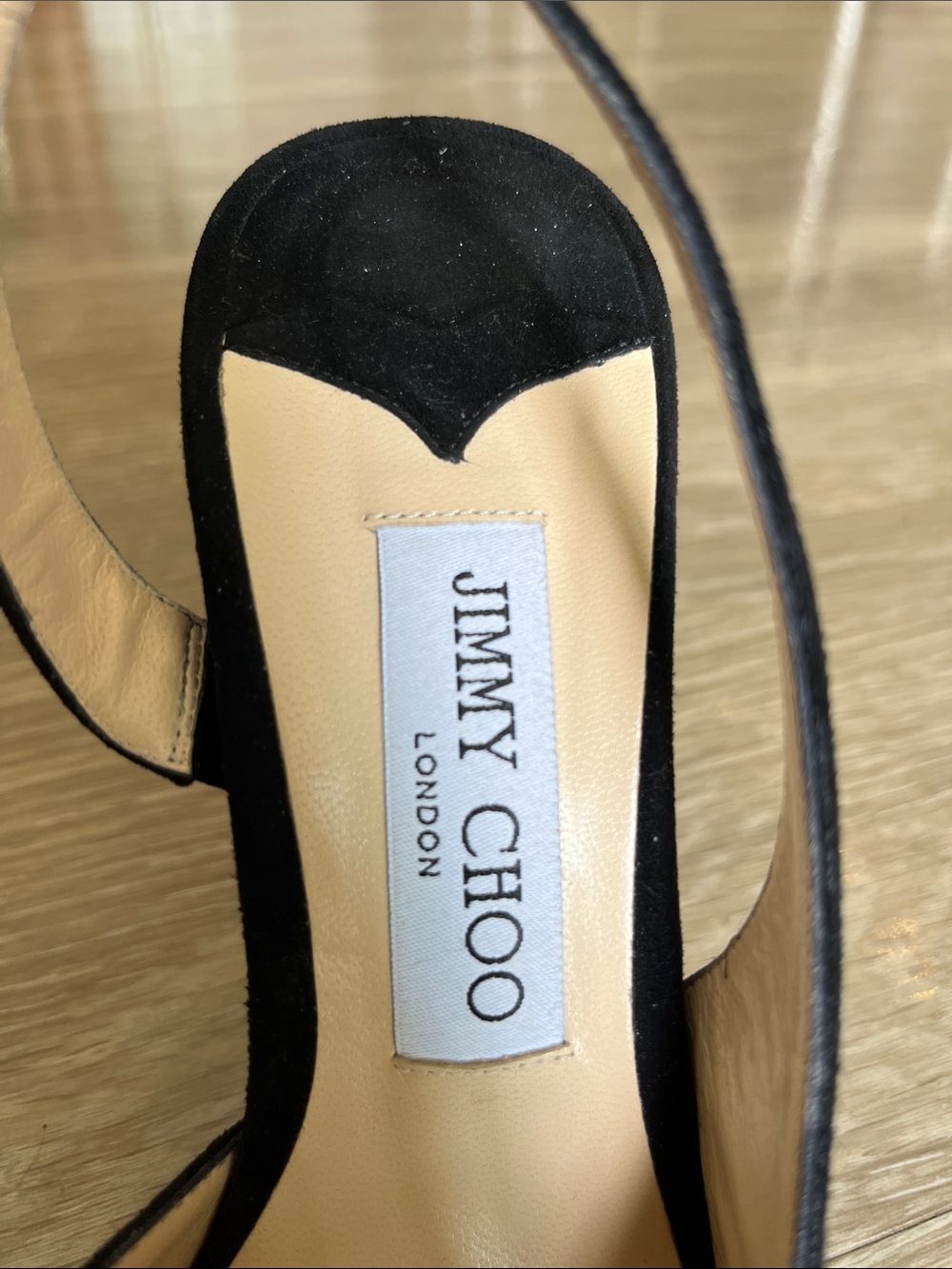 Jimmy Choo Black Suede Pointed Slingback Pumps - Picture 4 of 8
